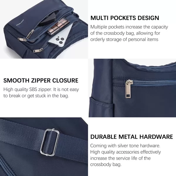 BOSTANTEN Crossbody Purses for Women Soft Vegan Leather Handbags Multi Pocket Shoulder Bag Pocketbooks