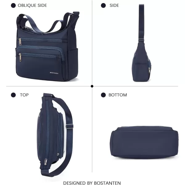 BOSTANTEN Crossbody Purses for Women Soft Vegan Leather Handbags Multi Pocket Shoulder Bag Pocketbooks