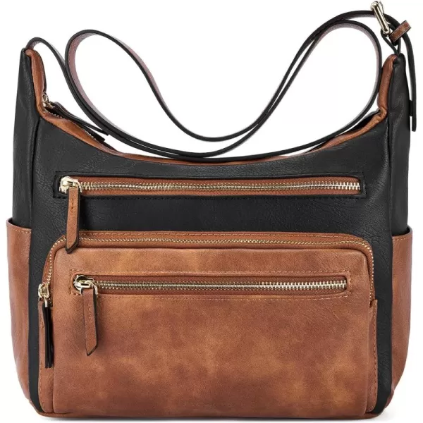 BOSTANTEN Crossbody Purses for Women Soft Vegan Leather Handbags Multi Pocket Shoulder Bag Pocketbooks