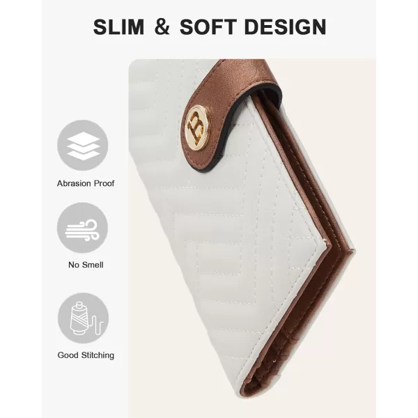 BOSTANTEN Slim Wallet Women Leather RFID Blocking Credit Card Holder Bifold Thin Wallet with Zipper Pocket Black＆Brown