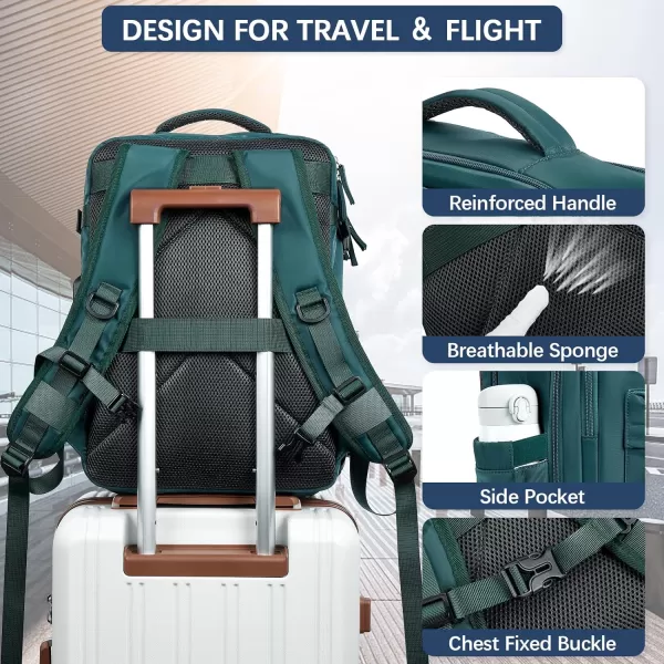 BOSTANTEN Travel Backpack for Women- Flight Approved Carry On Backpack, 15.6" Laptop Backpack Large Lightweight Weekender Bag