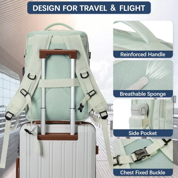 BOSTANTEN Travel Backpack for Women- Flight Approved Carry On Backpack, 15.6" Laptop Backpack Large Lightweight Weekender Bag