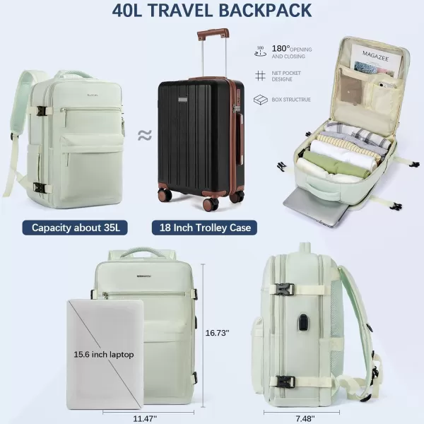 BOSTANTEN Travel Backpack for Women- Flight Approved Carry On Backpack, 15.6" Laptop Backpack Large Lightweight Weekender Bag