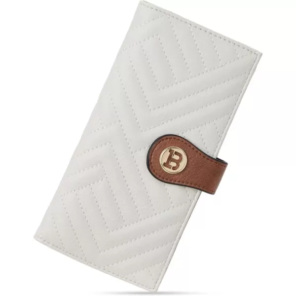 BOSTANTEN Slim Wallet Women Leather RFID Blocking Credit Card Holder Bifold Thin Wallet with Zipper Pocket Black＆Brown