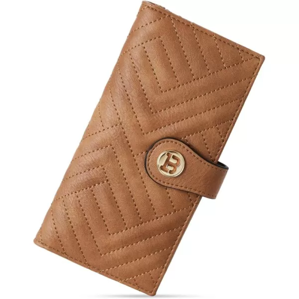 BOSTANTEN Slim Wallet Women Leather RFID Blocking Credit Card Holder Bifold Thin Wallet with Zipper Pocket Black＆Brown