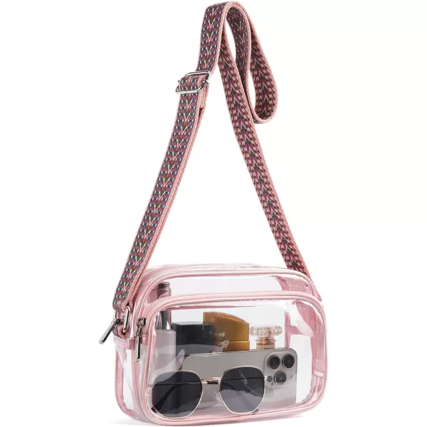BOSTANTEN Clear Purses for Women Stadium Approved Clear Bags Small Crossbody Bags Trendy for Concerts Sports