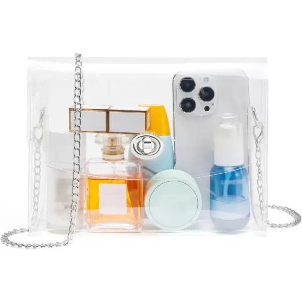 BOSTANTEN Clear Purses for Women Stadium Approved Clear Bags Small Crossbody Bags Trendy for Concerts Sports