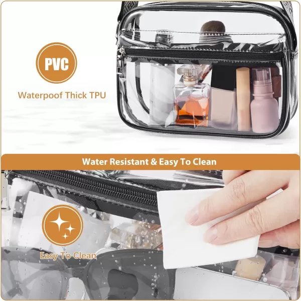 BOSTANTEN Clear Purses for Women Stadium Approved Clear Bags Small Crossbody Bags Trendy for Concerts Sports