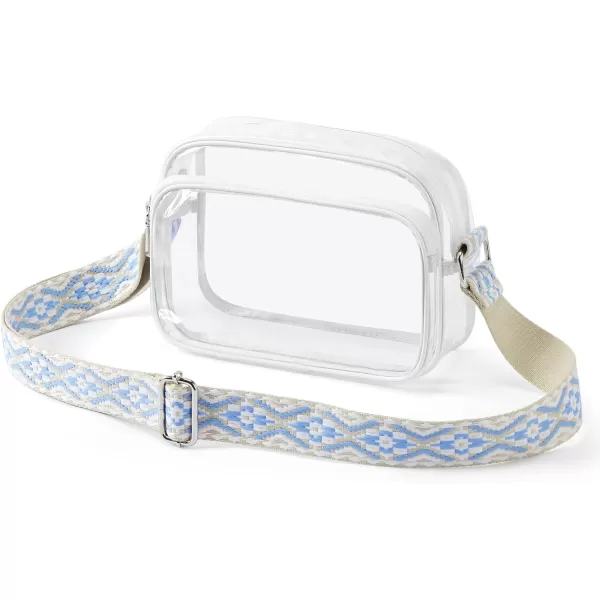 BOSTANTEN Clear Purses for Women Stadium Approved Clear Bags Small Crossbody Bags Trendy for Concerts Sports