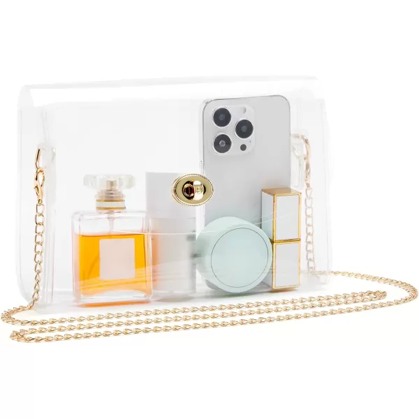BOSTANTEN Clear Purses for Women Stadium Approved Clear Bags Small Crossbody Bags Trendy for Concerts Sports