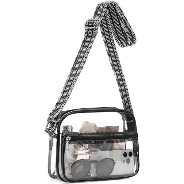 BOSTANTEN Clear Purses for Women Stadium Approved Clear Bags Small Crossbody Bags Trendy for Concerts Sports