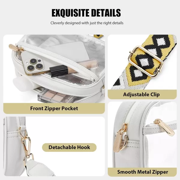 BOSTANTEN Clear Purses for Women Stadium Approved Clear Bags Small Crossbody Bags Trendy for Concerts Sports