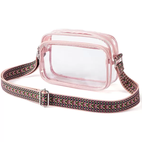 BOSTANTEN Clear Purses for Women Stadium Approved Clear Bags Small Crossbody Bags Trendy for Concerts Sports