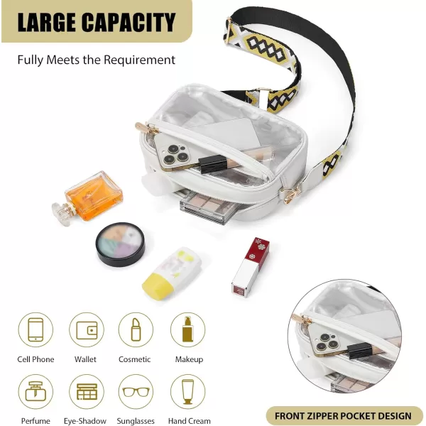 BOSTANTEN Clear Purses for Women Stadium Approved Clear Bags Small Crossbody Bags Trendy for Concerts Sports
