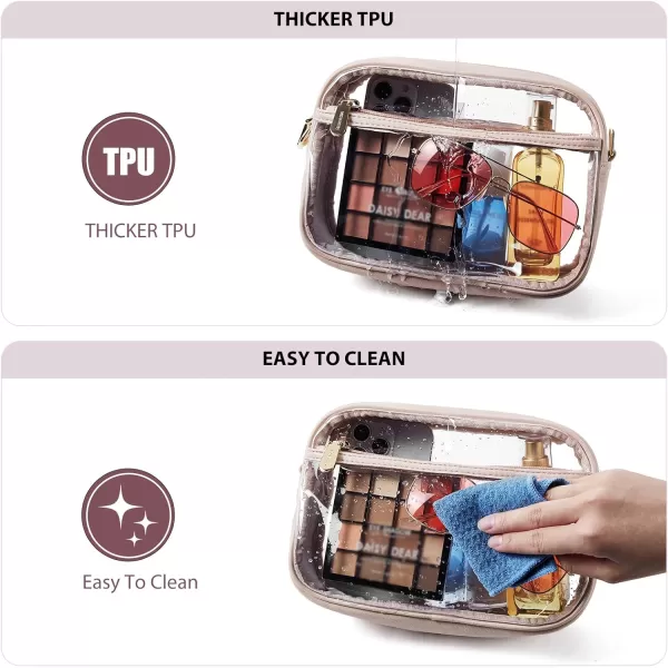 BOSTANTEN Clear Purses for Women Stadium Approved Clear Bags Small Crossbody Bags Trendy for Concerts Sports