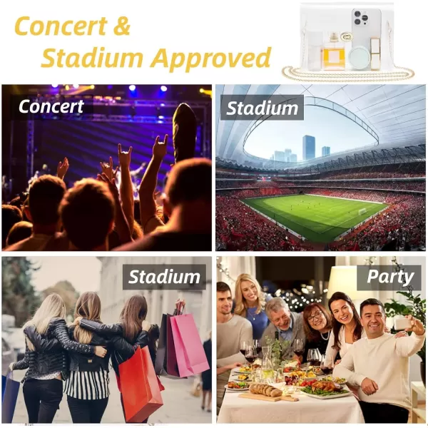 BOSTANTEN Clear Purses for Women Stadium Approved Clear Bags Small Crossbody Bags Trendy for Concerts Sports
