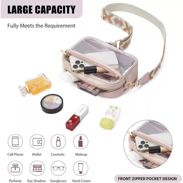 BOSTANTEN Clear Purses for Women Stadium Approved Clear Bags Small Crossbody Bags Trendy for Concerts Sports