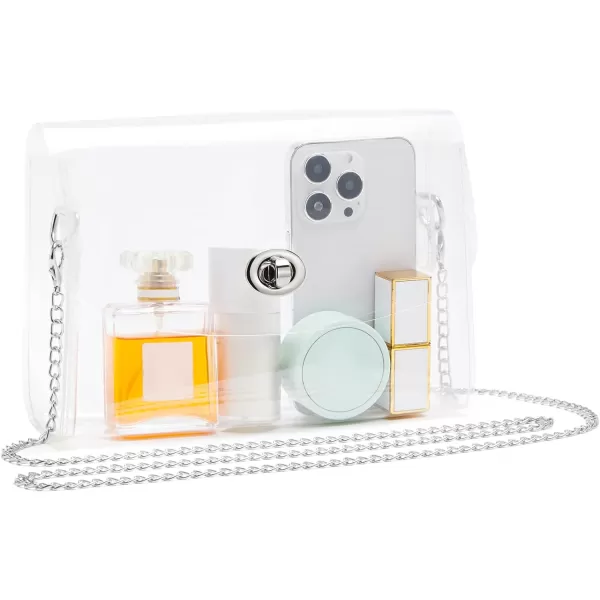 BOSTANTEN Clear Purses for Women Stadium Approved Clear Bags Small Crossbody Bags Trendy for Concerts Sports
