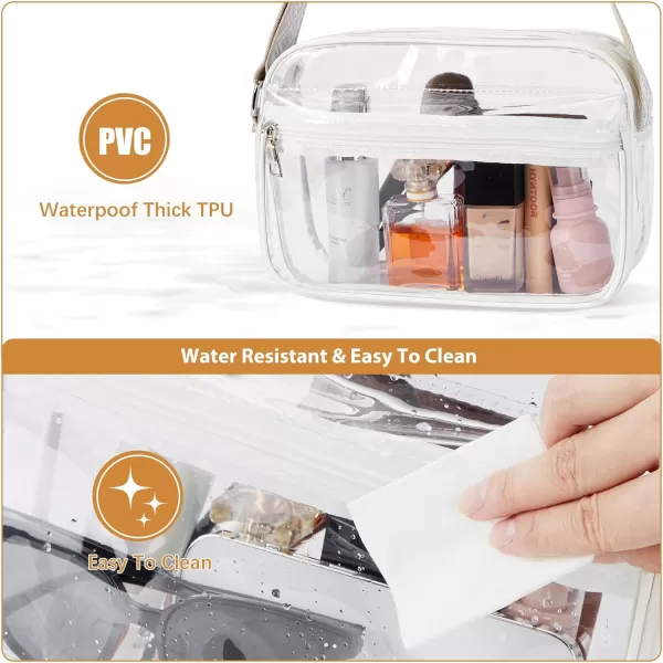 BOSTANTEN Clear Purses for Women Stadium Approved Clear Bags Small Crossbody Bags Trendy for Concerts Sports