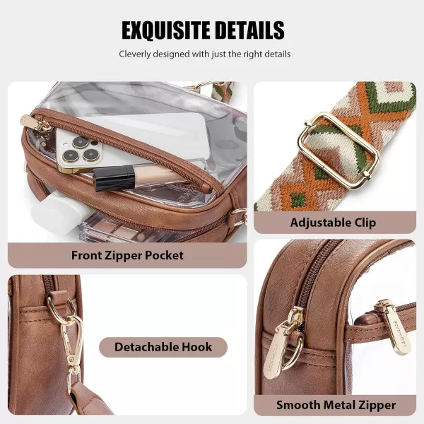 BOSTANTEN Clear Purses for Women Stadium Approved Clear Bags Small Crossbody Bags Trendy for Concerts Sports