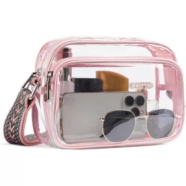 BOSTANTEN Clear Purses for Women Stadium Approved Clear Bags Small Crossbody Bags Trendy for Concerts Sports