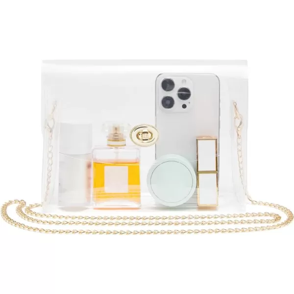 BOSTANTEN Clear Purses for Women Stadium Approved Clear Bags Small Crossbody Bags Trendy for Concerts Sports