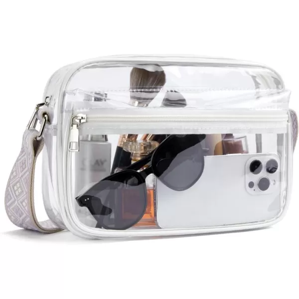 BOSTANTEN Clear Purses for Women Stadium Approved Clear Bags Small Crossbody Bags Trendy for Concerts Sports