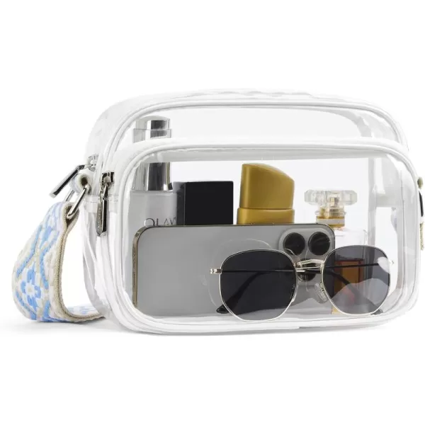 BOSTANTEN Clear Purses for Women Stadium Approved Clear Bags Small Crossbody Bags Trendy for Concerts Sports