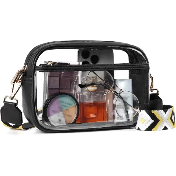 BOSTANTEN Clear Purses for Women Stadium Approved Clear Bags Small Crossbody Bags Trendy for Concerts Sports