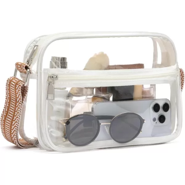BOSTANTEN Clear Purses for Women Stadium Approved Clear Bags Small Crossbody Bags Trendy for Concerts Sports