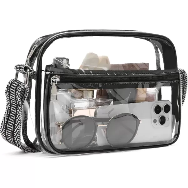 BOSTANTEN Clear Purses for Women Stadium Approved Clear Bags Small Crossbody Bags Trendy for Concerts Sports