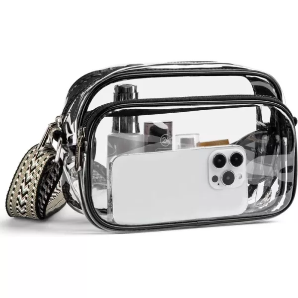 BOSTANTEN Clear Purses for Women Stadium Approved Clear Bags Small Crossbody Bags Trendy for Concerts Sports