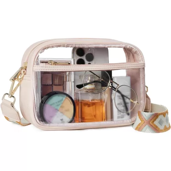 BOSTANTEN Clear Purses for Women Stadium Approved Clear Bags Small Crossbody Bags Trendy for Concerts Sports