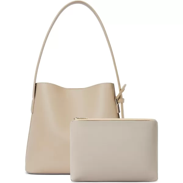 BOSTANTEN Bucket Bag Leather Shoulder Purses for Women Trendy Adjustable Strap