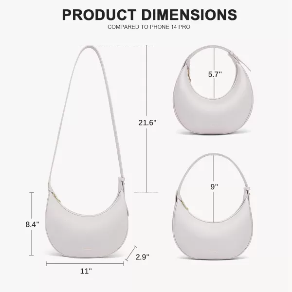 BOSTANTEN Crescent Shoulder Bag for Women Trendy Crossbody Hobo Purse Vegan Leather Clutch Handbag Adjustable Strap