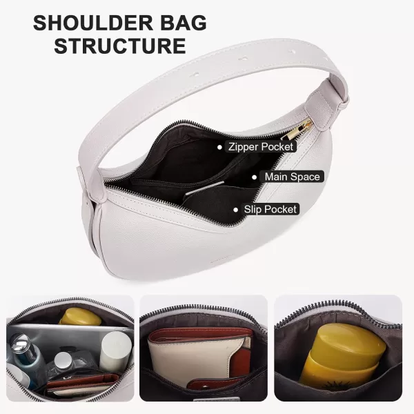 BOSTANTEN Crescent Shoulder Bag for Women Trendy Crossbody Hobo Purse Vegan Leather Clutch Handbag Adjustable Strap