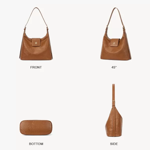 BOSTANTEN Crossbody Hobo Bag for Women Trendy Leather Shoulder Purses Adjustable Strap