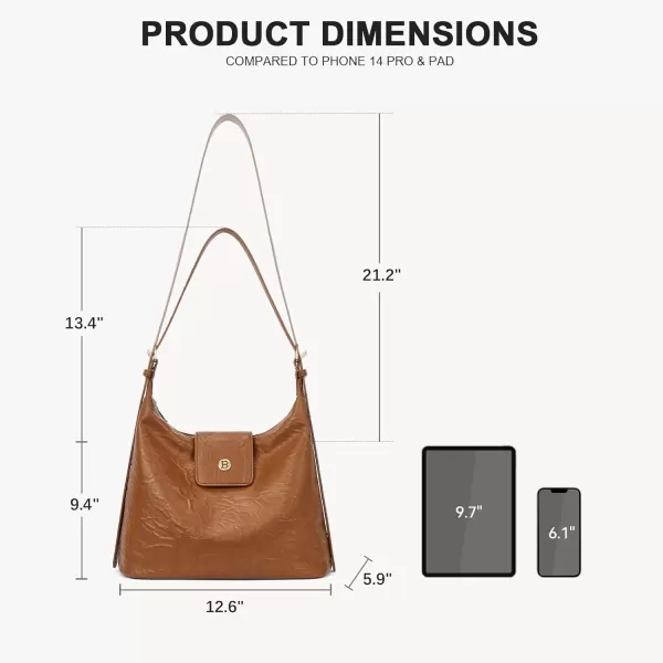 BOSTANTEN Crossbody Hobo Bag for Women Trendy Leather Shoulder Purses Adjustable Strap