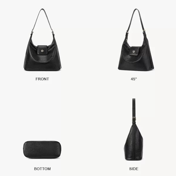 BOSTANTEN Crossbody Hobo Bag for Women Trendy Leather Shoulder Purses Adjustable Strap