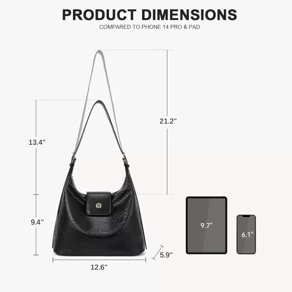 BOSTANTEN Crossbody Hobo Bag for Women Trendy Leather Shoulder Purses Adjustable Strap