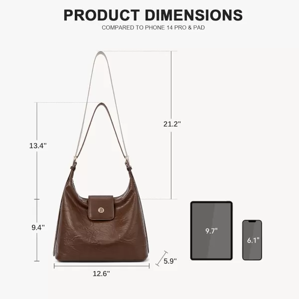 BOSTANTEN Crossbody Hobo Bag for Women Trendy Leather Shoulder Purses Adjustable Strap
