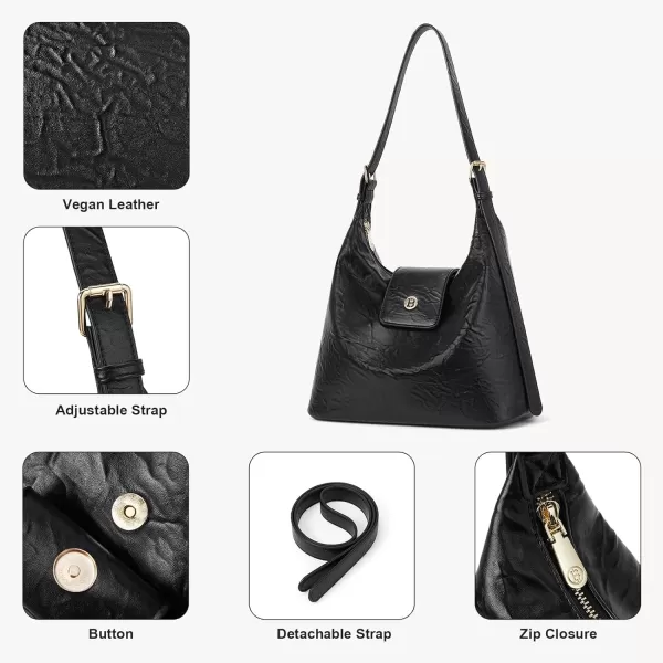 BOSTANTEN Crossbody Hobo Bag for Women Trendy Leather Shoulder Purses Adjustable Strap
