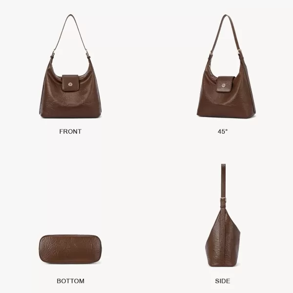 BOSTANTEN Crossbody Hobo Bag for Women Trendy Leather Shoulder Purses Adjustable Strap