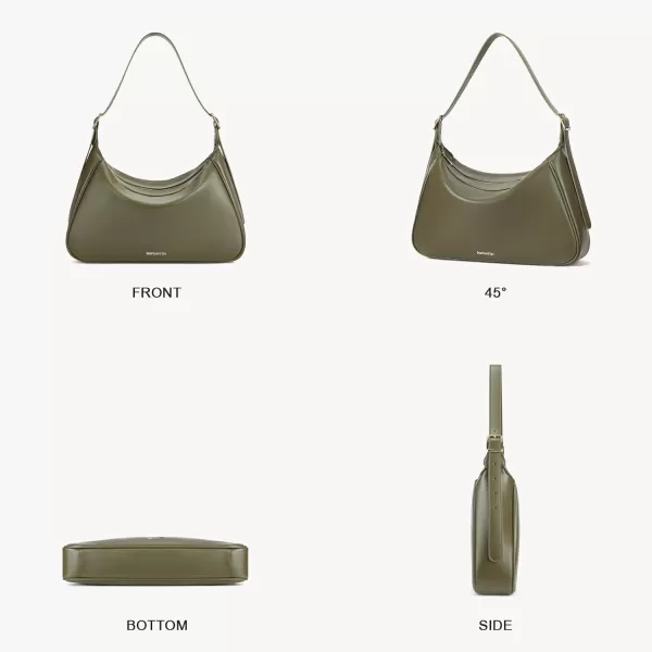 BOSTANTEN Cute Shoulder Hobo Bags for Women Trendy Vegan Leather Purses Adjustable Strap
