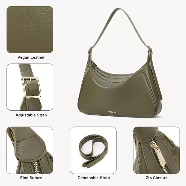 BOSTANTEN Cute Shoulder Hobo Bags for Women Trendy Vegan Leather Purses Adjustable Strap