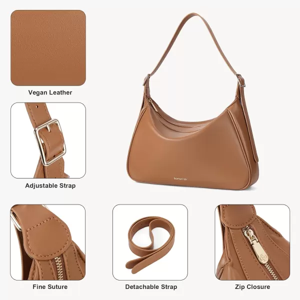 BOSTANTEN Cute Shoulder Hobo Bags for Women Trendy Vegan Leather Purses Adjustable Strap