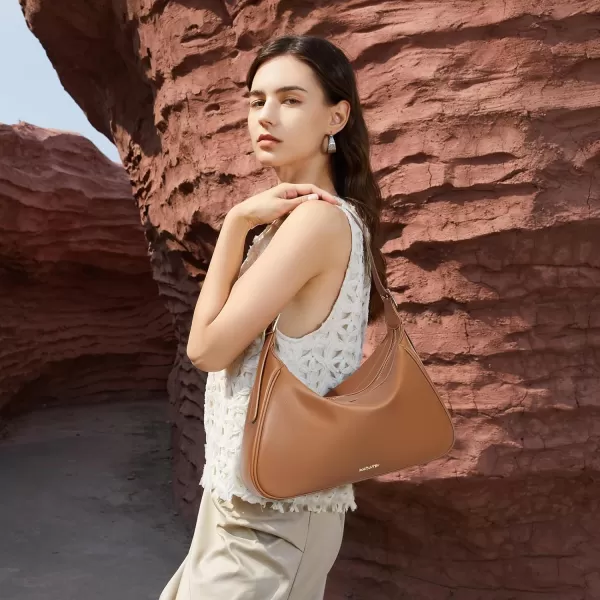BOSTANTEN Cute Shoulder Hobo Bags for Women Trendy Vegan Leather Purses Adjustable Strap