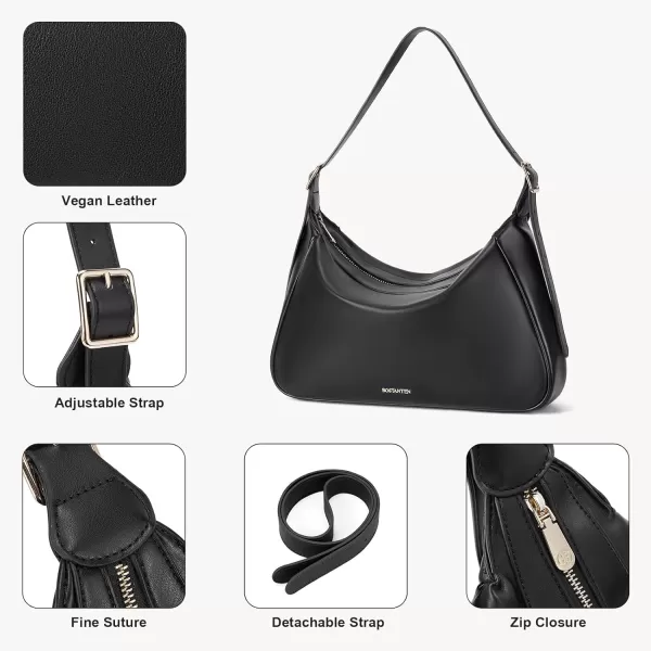 BOSTANTEN Cute Shoulder Hobo Bags for Women Trendy Vegan Leather Purses Adjustable Strap