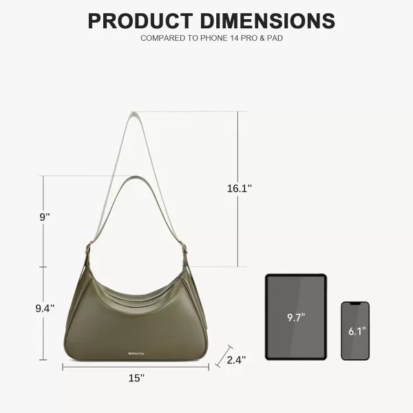 BOSTANTEN Cute Shoulder Hobo Bags for Women Trendy Vegan Leather Purses Adjustable Strap