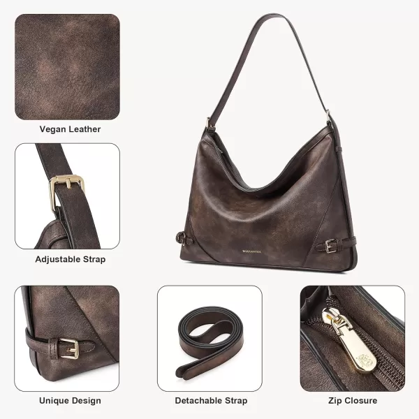 BOSTANTEN Hobo Bags for Women Large Vegan Leather Crossbody Shoulder Purses and Handbags